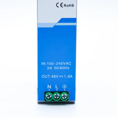 48V DIN DIN đường sắt công nghiệp nguồn điện 1.6A 75W 76.8W CE UL chứng nhận AC / DC đầu vào