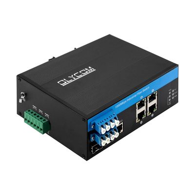 Bộ chuyển mạch Ethernet công nghiệp có quản lý với chức năng Bypass D2*2B Đầu nối SM LC Cấp bảo vệ IP40 cho bảo vệ đường truyền quang