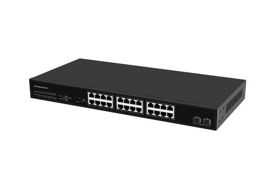 Bộ chuyển mạch Ethernet 2.5G 24 cổng, Bộ chuyển mạch Ethernet Fiber 10G để bàn 24 cổng RJ45 10/100/1000/2500M + 2 cổng SFP+ 10G