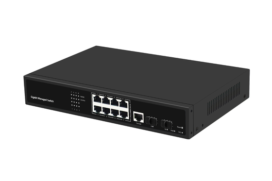 8 cổng Gigabit Optical Fiber Switch L2 Managed Desktop Ethernet Switch