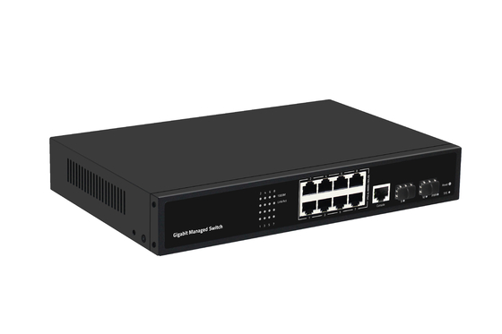 8 cổng Gigabit Optical Fiber Switch L2 Managed Desktop Ethernet Switch