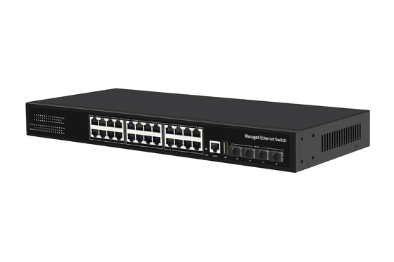 Giá nhà máy 10G chuyển đổi 24 cổng Ethernet Fiber Switch Desktop L3 Quản lý chuyển đổi mạng AC100-240V 1U Rack