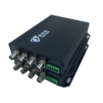 Định nghĩa tiêu chuẩn 4 kênh Analog BNC sang Sợi với Bộ chuyển đổi quang học video RS485 20KM
