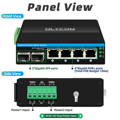 Chuyển đổi Gigabit POE không được quản lý chuyển đổi etherent 120W poe af / at DC48V Lượng đầu vào