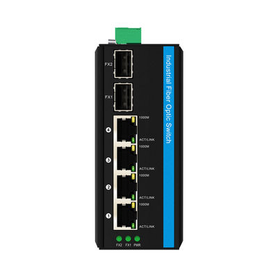 Olycom Solar PoE Switch 4 Port DIN Rail Gigabit DC24V không quản lý đầu vào