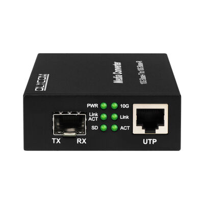 Bộ chuyển đổi phương tiện cáp quang SFP+ 10G không quản lý với công tắc DIP Bộ chuyển đổi cáp quang cho Trung tâm dữ liệu và Mạng trục LAN