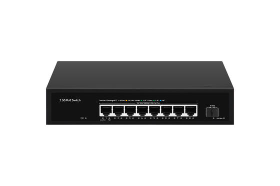 8-Port 2.5G PoE Switch Với 10G SFP Uplink 100W Ngân sách không quản lý 220V Điện