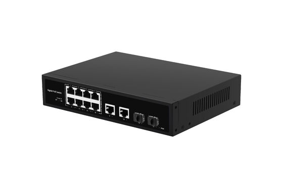 Bộ chuyển mạch POE Gigabit 8 cổng 120W với POE Watchdog cho Mạng cáp quang doanh nghiệp