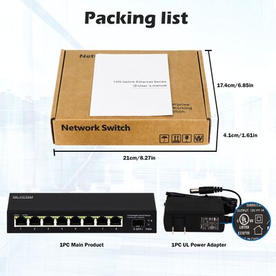 Bộ chuyển mạch Ethernet 2.5G không quản lý với băng thông backplane 60Gbps và cổng SFP Uplink 10G cho mạng doanh nghiệp