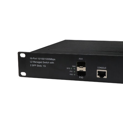 16 cổng công nghiệp quản lý Ethernet Switch Gigabit L2 + tốc độ quản lý 220V đầu vào