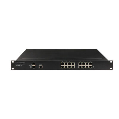 16-Port 1G 2.5G Quản lý PoE Switch Rack gắn SFP Uplinks Không có quạt AC
