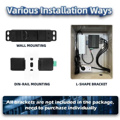 Bộ chuyển mạch PoE năng lượng mặt trời công nghiệp DC12-48V 240W Bộ chuyển mạch mạng được quản lý qua Web cho hệ thống Cctv