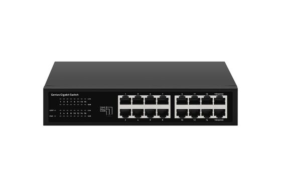 16-Port Gigabit Unmanaged Ethernet Switch với Smart VLAN Fanless Design Rack được gắn