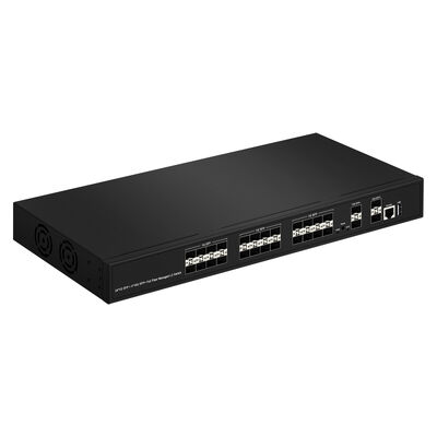 28-Port 10G SFP + Managed Fiber Switch L2/L3 Aggregation Switch với SNMP VLAN QoS cho Mạng ISP Trung tâm Dữ liệu