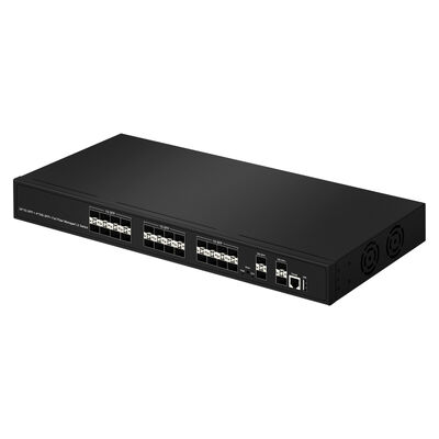28-Port 10G SFP + Managed Fiber Switch L2/L3 Aggregation Switch với SNMP VLAN QoS cho Mạng ISP Trung tâm Dữ liệu