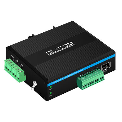 4 Port Contact Closure Fiber Optic Transceiver Bidi vận chuyển cho giám sát công nghiệp CE