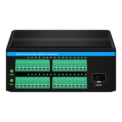 Bộ chuyển đổi sợi quang tiếp xúc khô 16 kênh DIN RAIL hai chiều cho báo động công nghiệp
