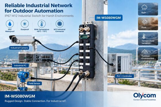 Khí hiệu IP67 chống nước 8 cổng Gigabit Industrial Ethernet Switch Quản lý M12 Railway Ethernet Switch