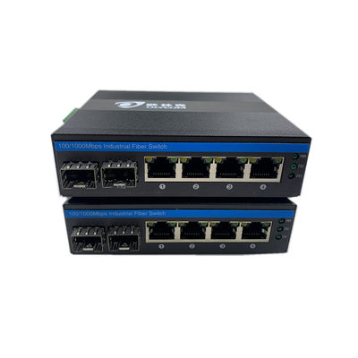 6 cổng Industrial Ethernet Switch Gigabit Network 100/1000M SFP Fiber Unmanaged Realtek Chip