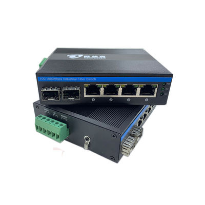 6 cổng Industrial Ethernet Switch Gigabit Network 100/1000M SFP Fiber Unmanaged Realtek Chip