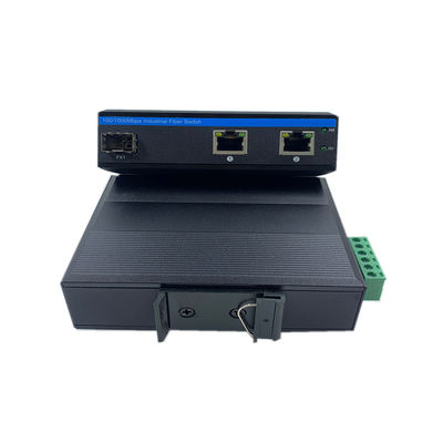 Chuyển đổi mạng công nghiệp 10/100m 1 Sfp 2 Rj45 Chuyển đổi mạng không quản lý IP40 DC 9-36V