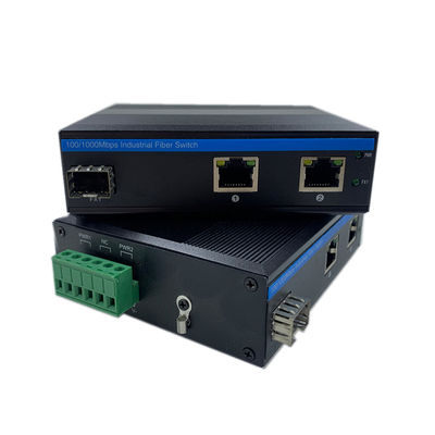 Bộ chuyển mạch mạng công nghiệp Gigabit Fiber Din Rail Chống sét 6KV IP40 Không quạt Không quản lý