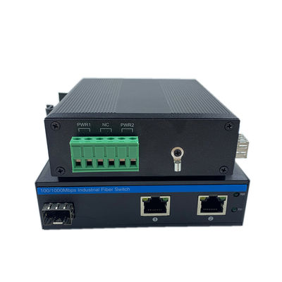 Bộ chuyển mạch mạng công nghiệp Gigabit Fiber Din Rail Chống sét 6KV IP40 Không quạt Không quản lý