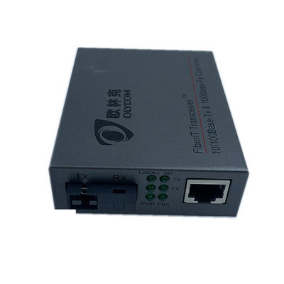 Wdm Fast Fibre Optic Ethernet Media Converter Điều khiển lưu lượng song công hoàn toàn