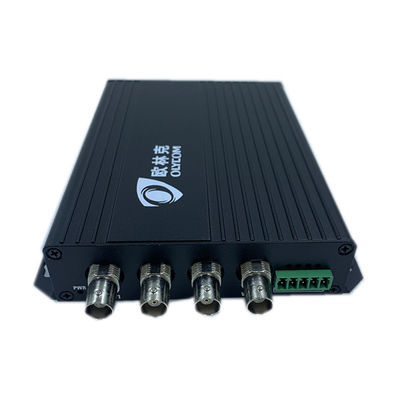 CVI TVI Audio Video Digital Optical Converter 4 cổng giám sát công nghiệp Đen