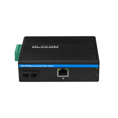 60KM Công nghiệp PoE Media Converter Gigabit Ethernet SC Fiber Duplex Không quản lý Mini Size