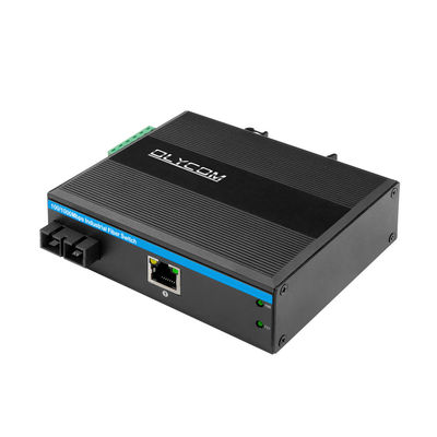 60KM Công nghiệp PoE Media Converter Gigabit Ethernet SC Fiber Duplex Không quản lý Mini Size