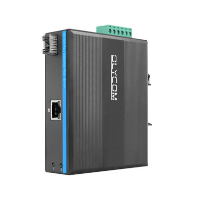 Bộ chuyển đổi phương tiện truyền thông PoE công nghiệp 15.4W 30W không quản lý Ethernet nhanh DIN Rail CE Mini Size