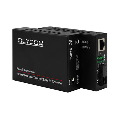 Gigabit Single Mode Media Converter PoE Không quản lý DC48V 1310/1550nm 20KM SC Fiber