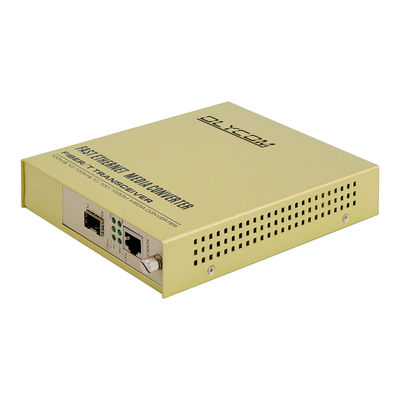 SFP Slot Rack Media Converter, Bộ chuyển đổi cáp quang sang Ethernet đơn chế độ 1310nm
