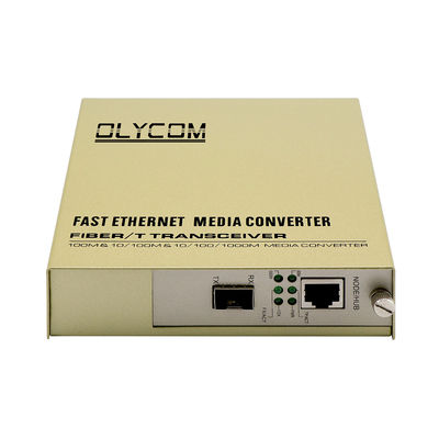 SFP Slot Rack Media Converter 1310nm Single Mode Fiber Ethernet Converter Không quản lý