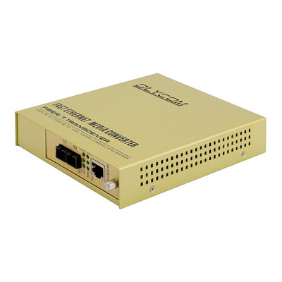 Gigabit Unmanaged Media Converter AC Input 2-Core Single Mode SC Port 100KM tối đa