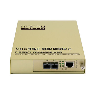 Gigabit Unmanaged Media Converter AC Input 2-Core Single Mode SC Port 100KM tối đa