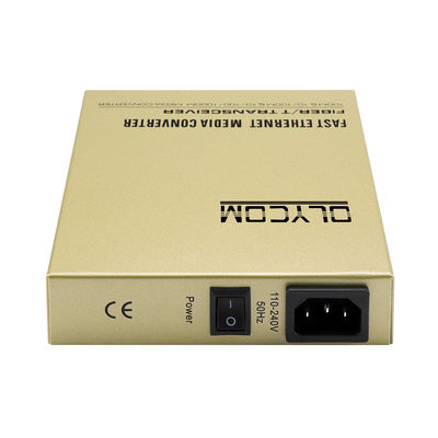 Gigabit Unmanaged Media Converter AC Input 2-Core Single Mode SC Port 100KM tối đa