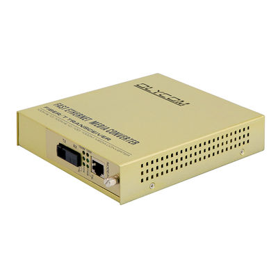 Chuyển đổi phương tiện truyền thông Ethernet sợi lõi duy nhất không quản lý WDM 1310/1550nm 220V AC Input
