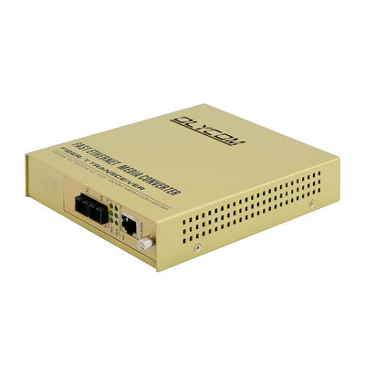10/100Mbps Sợi quang Ethernet chuyển đổi phương tiện không quản lý Nhóm sợi kép 220V AC Input