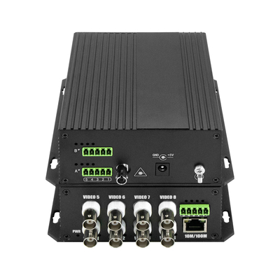 8 cổng CCTV Video Audio Ethernet Dry Contact Fiber Media Converter Bidi D5V2A