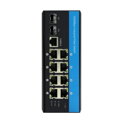 8 Cổng PoE Quản lý chuyển đổi L2 Sợi quang Quản lý Gigabit Rigid Network DIN Rail