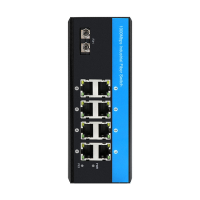 Din Rail Mounted IP40 Industrial POE Switch 48 - 52VDC với 8 cổng RJ45