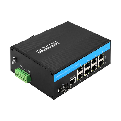 8 cổng ERPS L2+ Managed Switch Công nghiệp Gigabit Ethernet ST SM/MM Cổng sợi