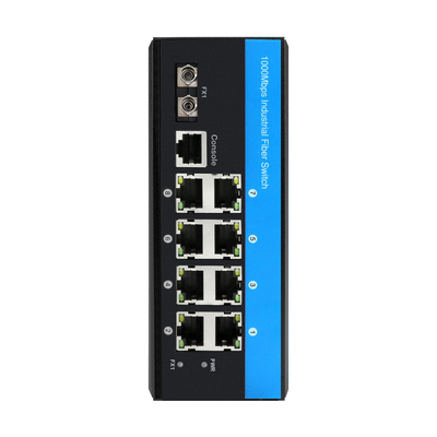 8 cổng ERPS L2+ Managed Switch Công nghiệp Gigabit Ethernet ST SM/MM Cổng sợi