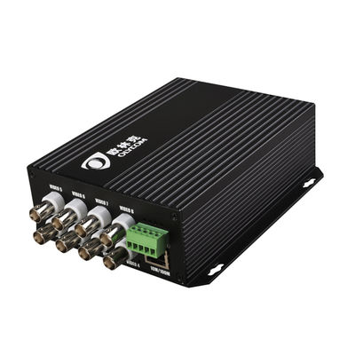 8 cổng Video Data Fiber Media Converter 10/100Mbps Ethernet RS485 Dữ liệu DC12V độc lập