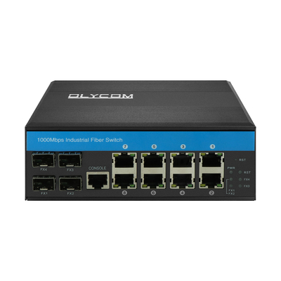 12 cổng công nghiệp quản lý Ethernet chuyển đổi với 2.5G sợi ERPS Ring L2 quản lý