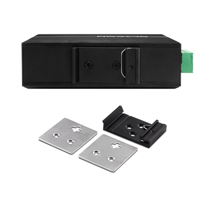 Mini 5 cổng Gigabit Industrial Fiber Switch SFP Uplink không quản lý Din Rail loại DC12V