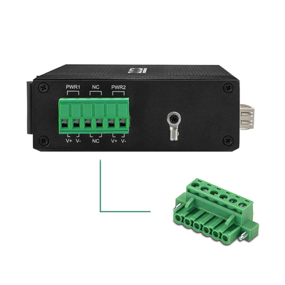 20KM 2 cổng Mạng chuyển mạch Gigabit công nghiệp với 1 đầu nối LC Ngoài trời